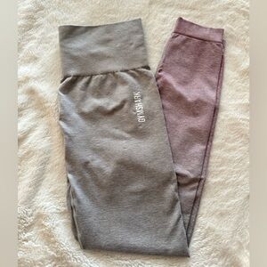 Gymshark Gray to Pink Adapt Ombré Leggings Size Small